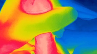 Thermal camera erection, feel the warmth of my cock and see the white hot cum