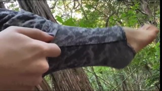 Tranny cums in the woods (almost gets caught)