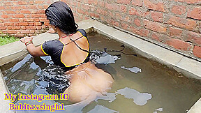 Desi Village Bhabhi Outdoor Bathing On Public Place Indian Hindi