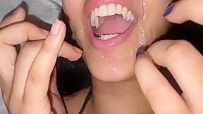 Girlfriend Takes Cum In Mouth For First Time