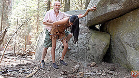 Poca Hontas In Breeds With Hiker (quick)