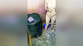 Today Exclusive- Desi Nepali Girl Bathing And Wearing Cloths Selfie Video 4